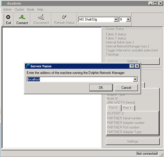Dolphin dis_admin GUI - Connect to Network Manager